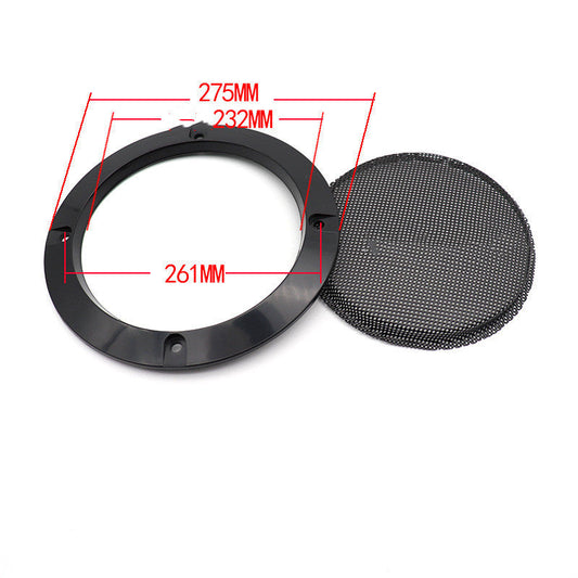JMT-696778 Car Subwoofer Speaker Protective Cover - 2" to 10" Sizes, Metal and ABS Construction, Black Finish