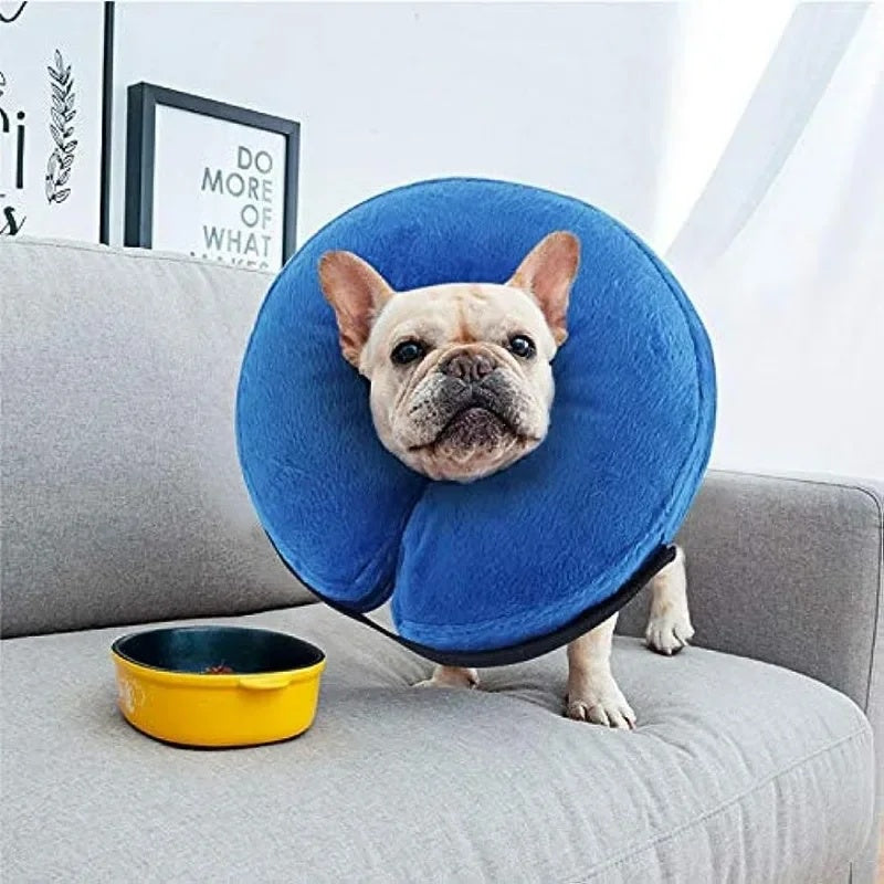 JMT-696778 Inflatable Protective Dog Collar for Post-Surgery Recovery - Soft Cone for Small to Large Pets