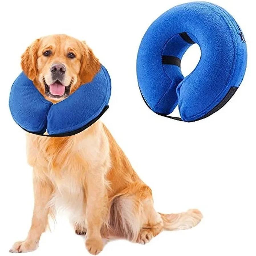 JMT-696778 Inflatable Protective Dog Collar for Post-Surgery Recovery - Soft Cone for Small to Large Pets