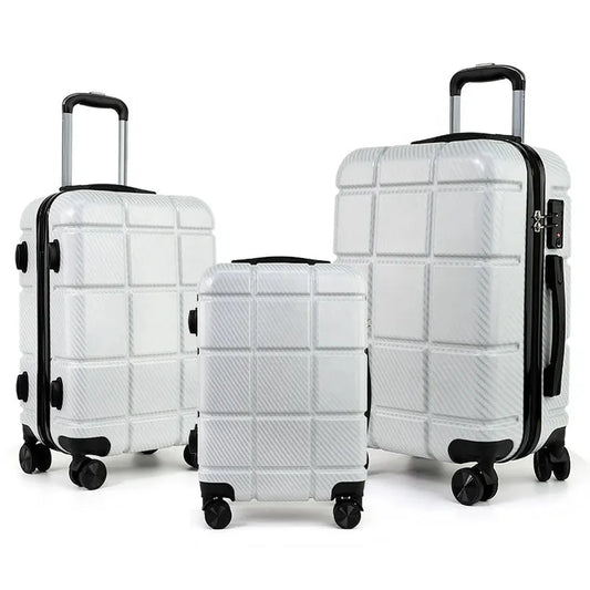 JMT-696842 Luxury ABS and PC Travel Trolley Suitcase Set with 3 to 5 Pieces in Multiple Sizes on Wheels