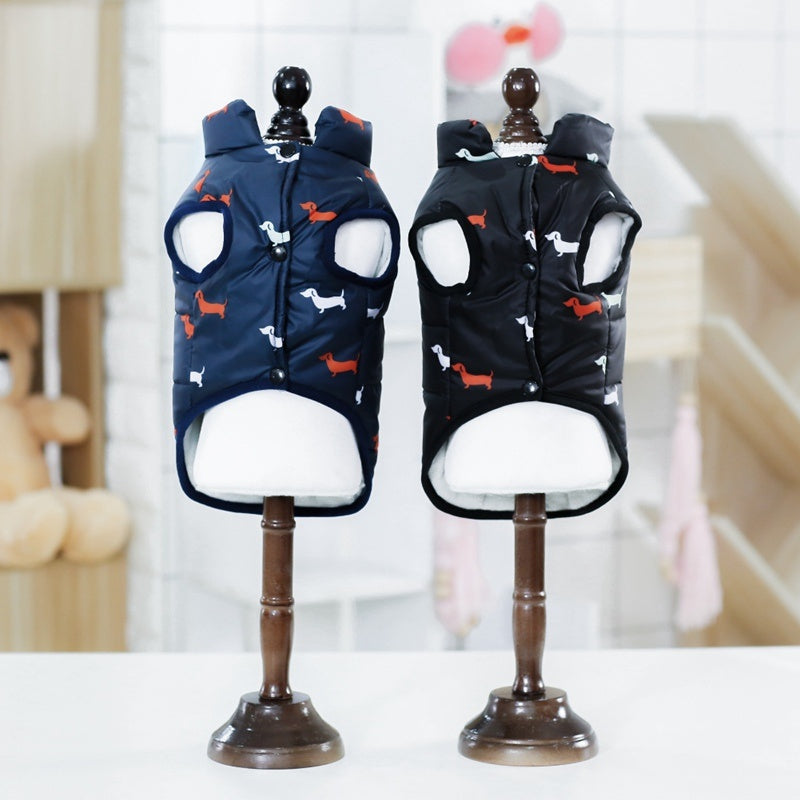 JMT-696906 Cozy Cotton Coat for Small and Medium Pets - Casual Style Vest