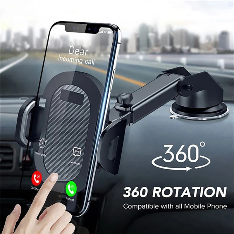 JMT-697290 Universal Car Phone Holder for Devices 4.0-7.0 Inches, Adjustable Width 58mm-80mm, Compatible with Phones Under 15mm Thick