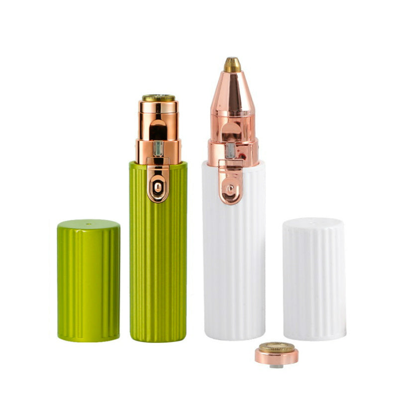 JMT-697546 2-in-1 Electric Eyebrow Trimmer and Hair Removal Device - Portable Mini Shaver for Face and Body Hair Removal