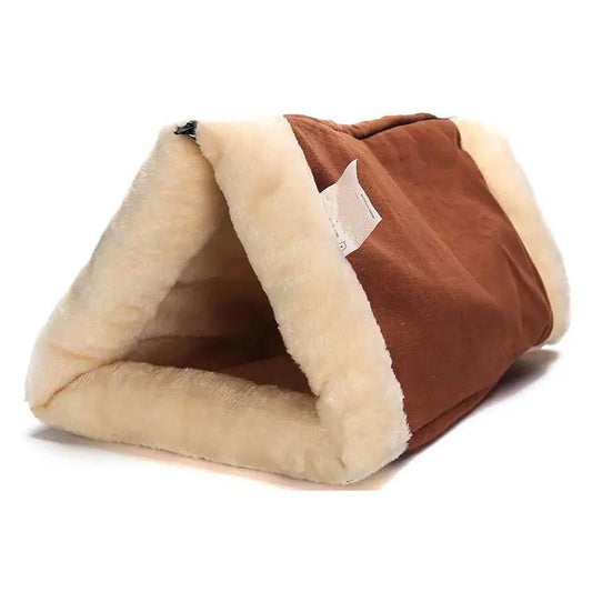 JMT-697738 Foldable Pet Bed and Tunnel for Cats and Dogs – Warm Fleece Blanket with Thermo-Reflective Material for Indoor or Outdoor Use
