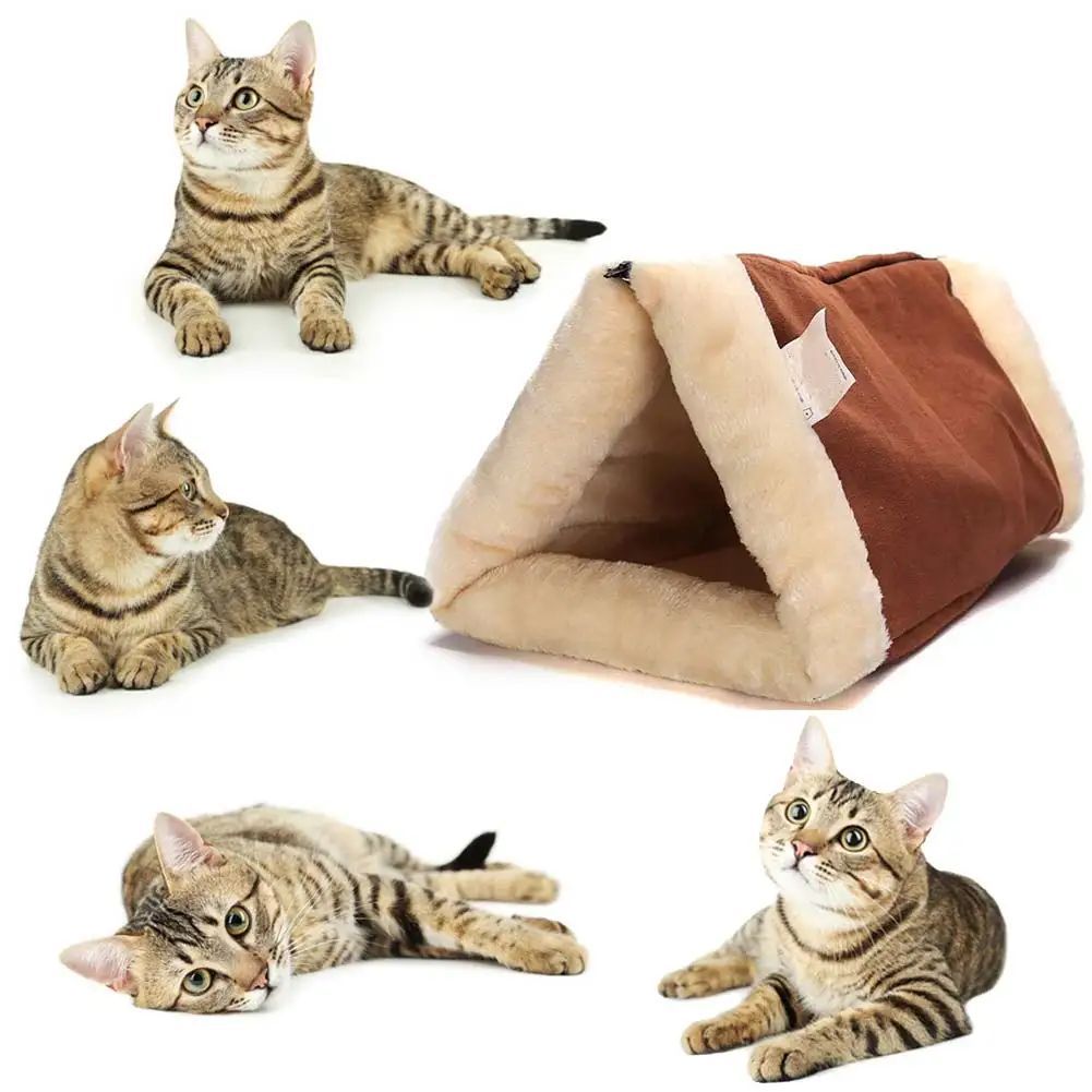 JMT-697738 Foldable Pet Bed and Tunnel for Cats and Dogs – Warm Fleece Blanket with Thermo-Reflective Material for Indoor or Outdoor Use