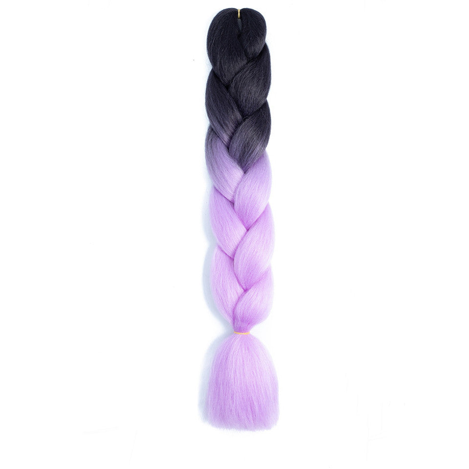 JMT-697802 Twisted Braid Hair Rope in Rose Red, Wine Red, Deep Purple, Light Purple, Light Brown, and Off-White Colors