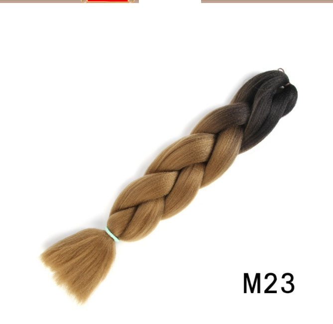 JMT-697802 Twisted Braid Hair Rope in Rose Red, Wine Red, Deep Purple, Light Purple, Light Brown, and Off-White Colors