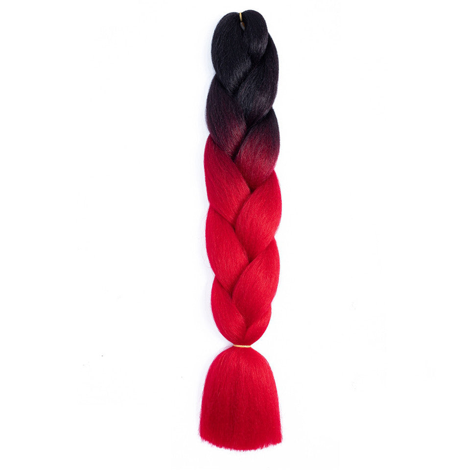 JMT-697802 Twisted Braid Hair Rope in Rose Red, Wine Red, Deep Purple, Light Purple, Light Brown, and Off-White Colors