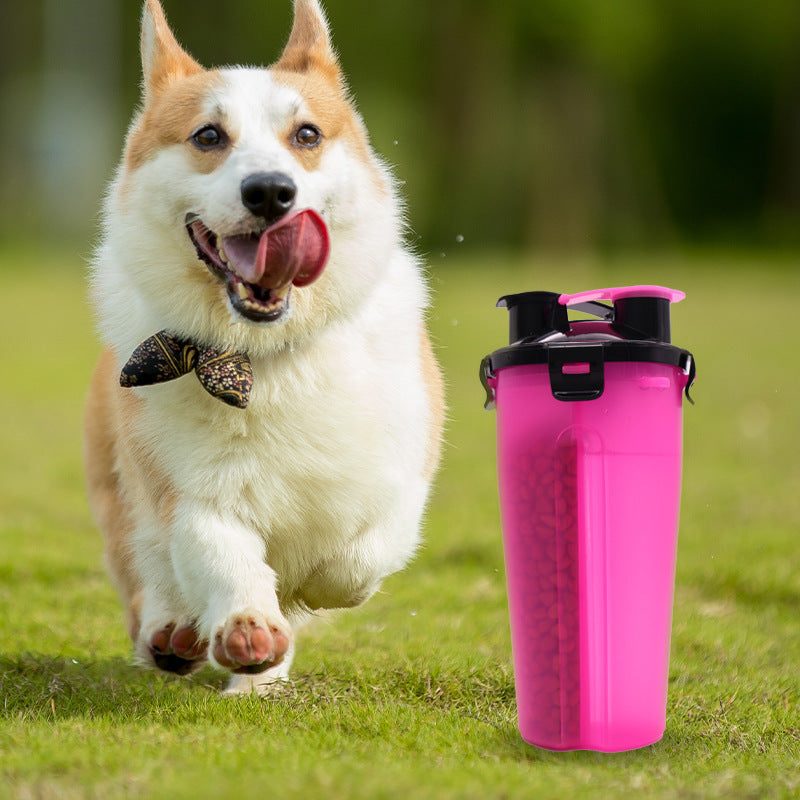 JMT-698250 Portable 2-in-1 Dog Water and Food Cup with 350ml Water and 250g Food Capacity