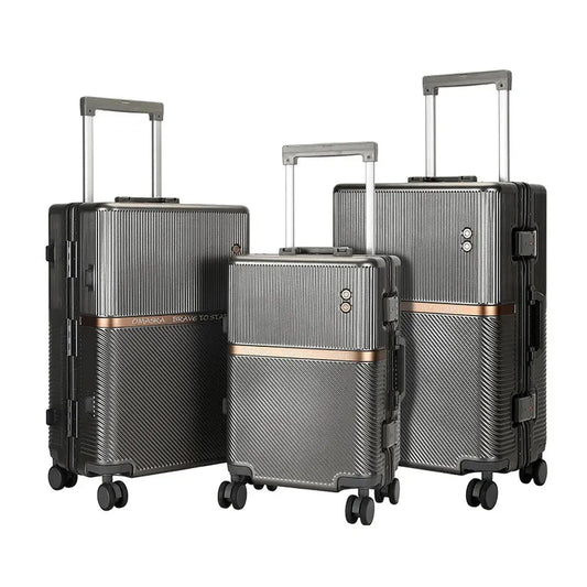 JMT-698314 Durable Aluminium PC Travel Suitcase - 20, 24, 28 Inch Spinner Luggage for Men