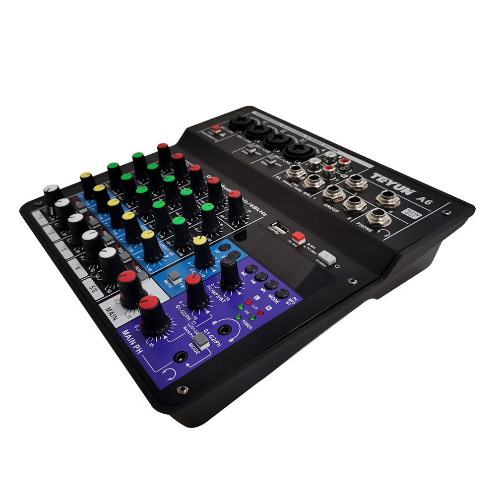 JMT-698442 Bluetooth Sound Card Mixer with Multi-Channel Input and Professional Effects