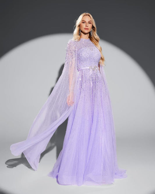 JMT-698826 Elegant Purple Dress for Ladies - Style SH0004