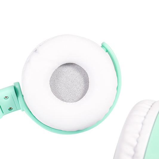 JMT-699082 Headphones for Women - Comfortable Head-Mounted Wired Design in Pink, White, Blue, and Black