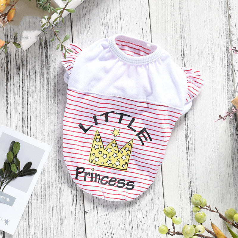 JMT-699210 Striped Print Cotton Costume for Small Dogs, Suitable for XS to XL Sizes