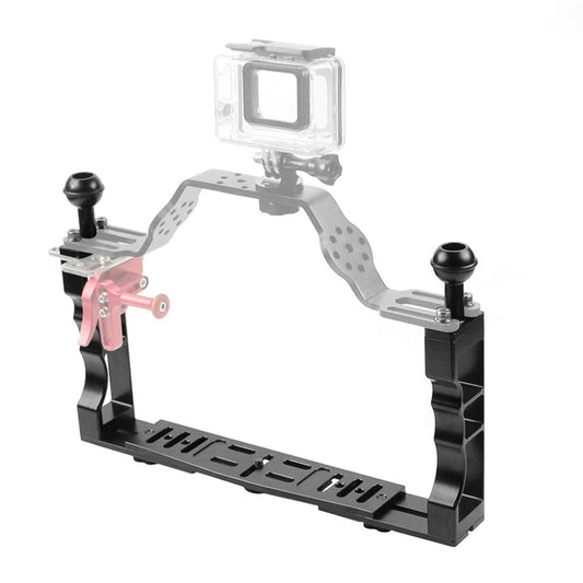 JMT-699274 Aluminum Alloy Dual-Handheld Photography Stand for Sports Cameras and SLRs