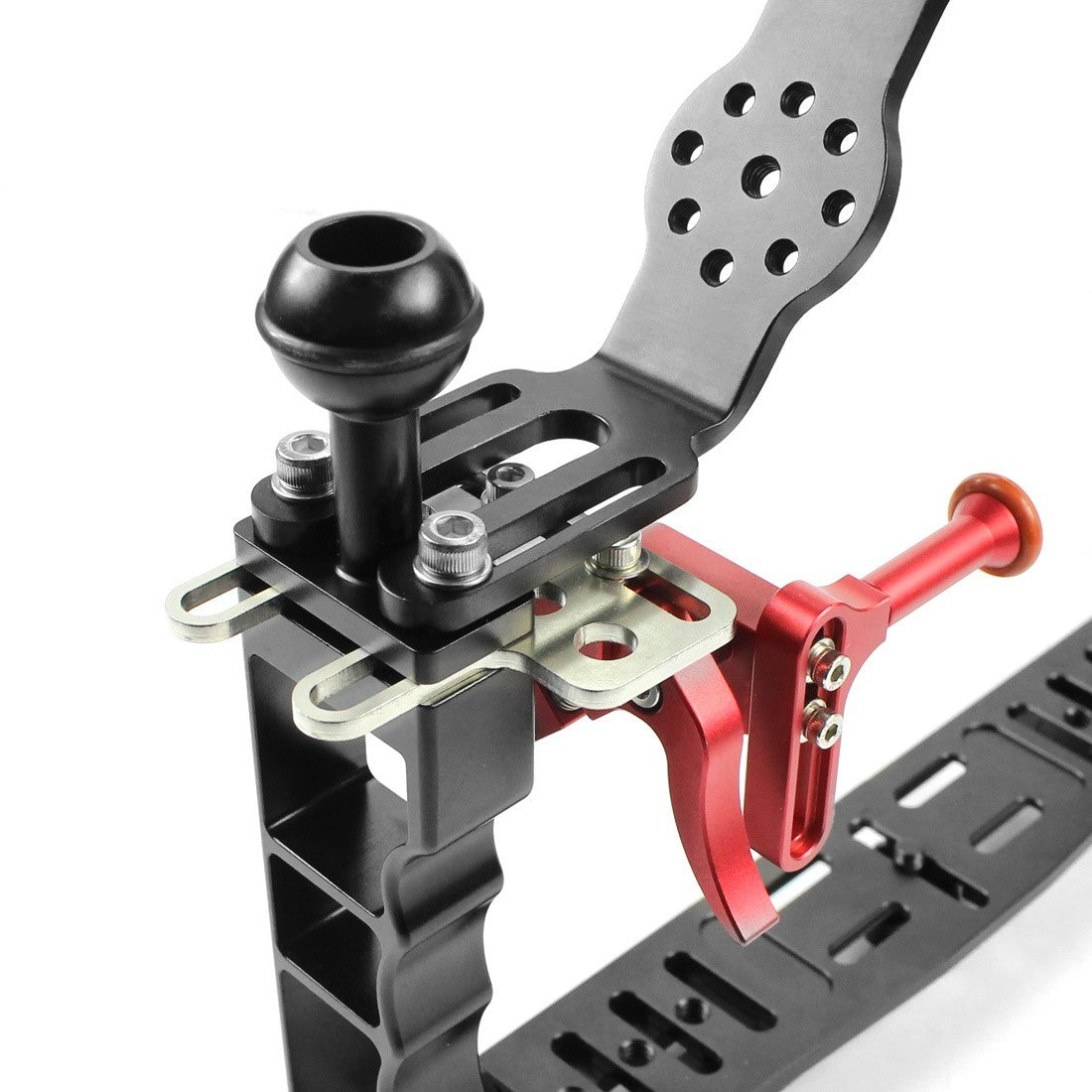 JMT-699274 Aluminum Alloy Dual-Handheld Photography Stand for Sports Cameras and SLRs