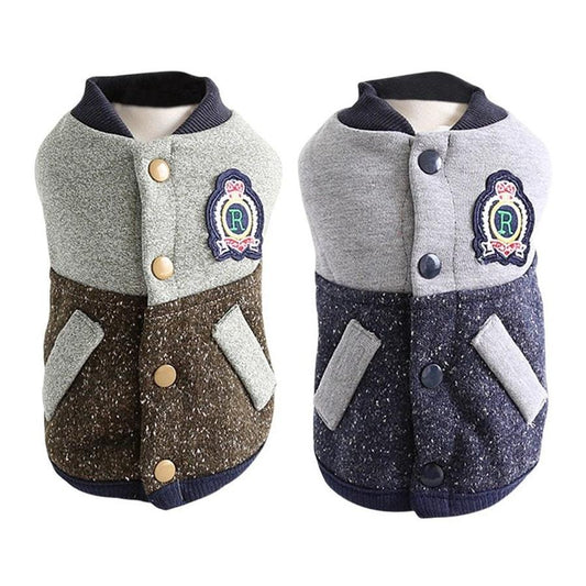 JMT-699338 Stylish Two-Legged Baseball coat for Dogs - Sizes XS to XL Available