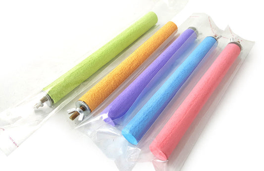 JMT-699402 Colorful Grinding Claw Stick for Small and Medium Birds, Natural Quartz Sand Material