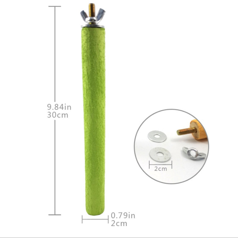 JMT-699402 Colorful Grinding Claw Stick for Small and Medium Birds, Natural Quartz Sand Material