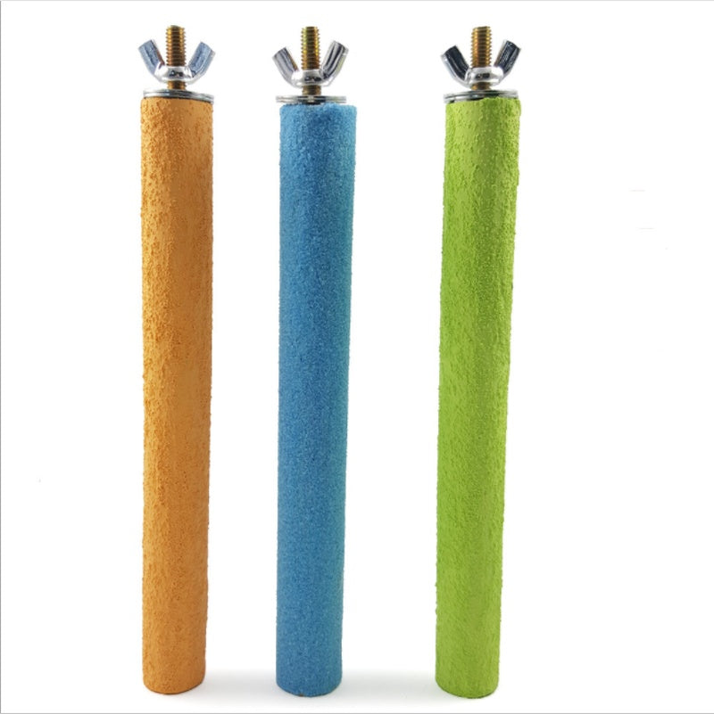 JMT-699402 Colorful Grinding Claw Stick for Small and Medium Birds, Natural Quartz Sand Material