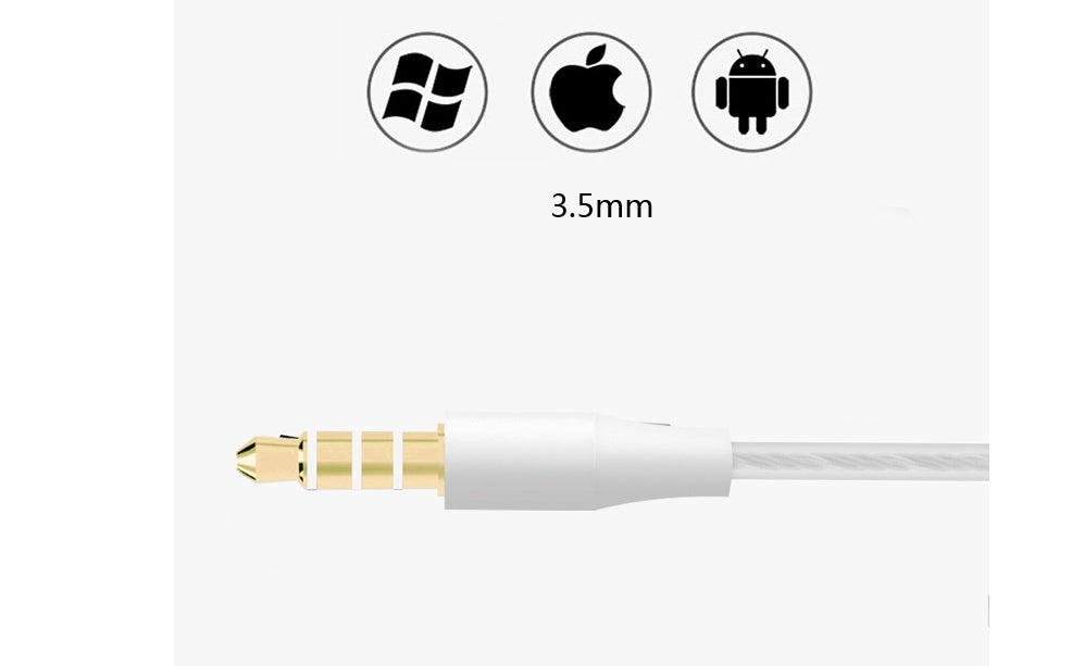 JMT-699402 Universal In-Ear Subwoofer Earplugs with Wired Connectivity for Android, iOS, and WindowsMobile – Available in Gold, Rose Gold, and Silver
