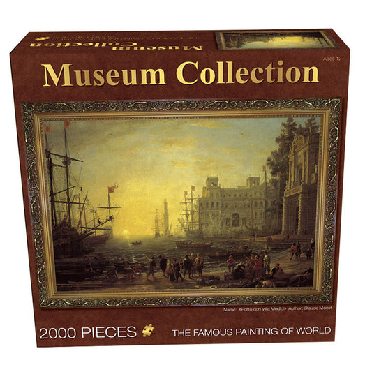 JMT-699594 2000-Piece Jigsaw Puzzle Collection - World-Famous Artworks Including Gualdi, Van Gogh, Monet, and More