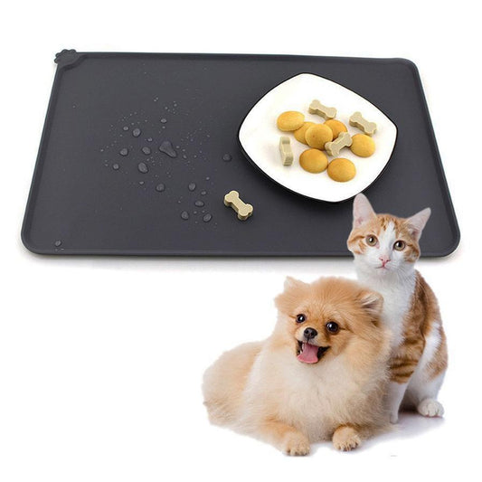 JMT-700042 Waterproof Silicone Pet Food Mat for Dogs and Cats - Non-Slip, Easy to Clean, Large Surface Area