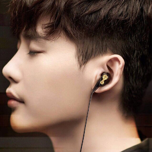 JMT-700234 In-Ear Dual Motion Sports Headphones with Microphone for Music and Communication - Wired, 3.5mm Plug