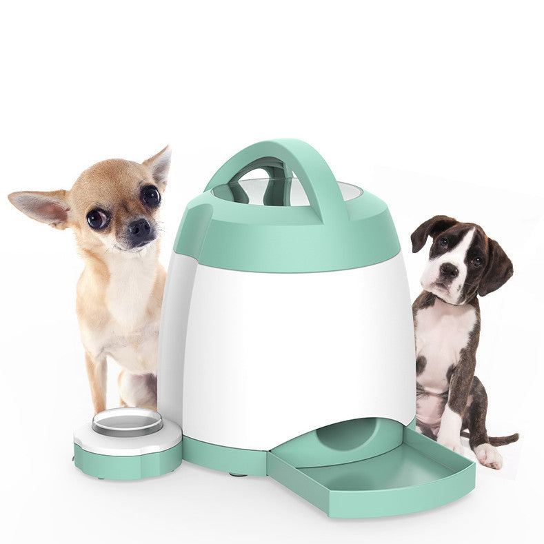JMT-700746 Automatic Push Button Dog Feeder with Non-Toxic Material and USB Charging