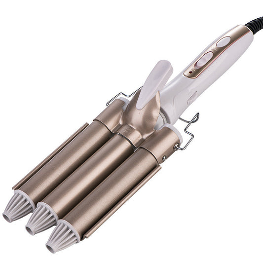 JMT-700874 Three-Tube Tourmaline Ceramic Curling Iron for Wet and Dry Hair, 16MM-20MM Diameter