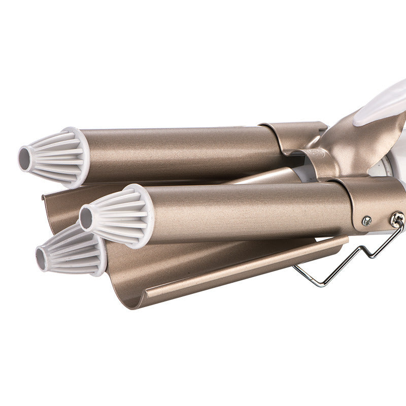 JMT-700874 Three-Tube Tourmaline Ceramic Curling Iron for Wet and Dry Hair, 16MM-20MM Diameter