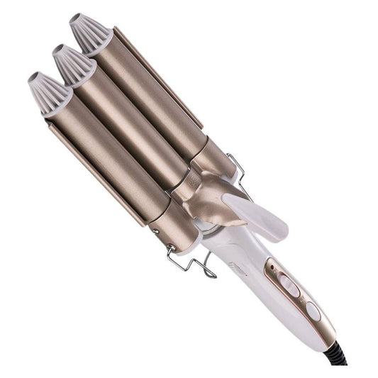 JMT-700874 Three-Tube Tourmaline Ceramic Curling Iron for Wet and Dry Hair, 16MM-20MM Diameter