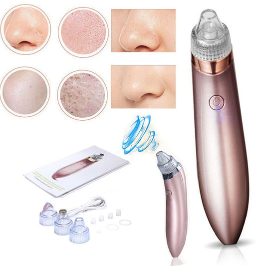 JMT-701130 Facial Blackhead Extractor with 4 Removable Heads and Adjustable Suction for Deep Cleansing