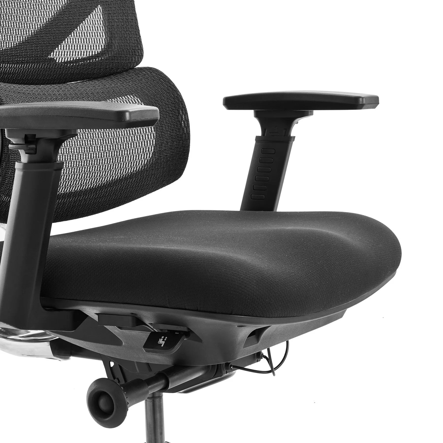 JMT-701322 Swivel Mesh Office Chair with Aluminium Frame for Commercial Use - Black and White