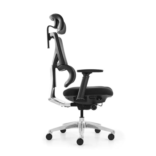 JMT-701322 Swivel Mesh Office Chair with Aluminium Frame for Commercial Use - Black and White