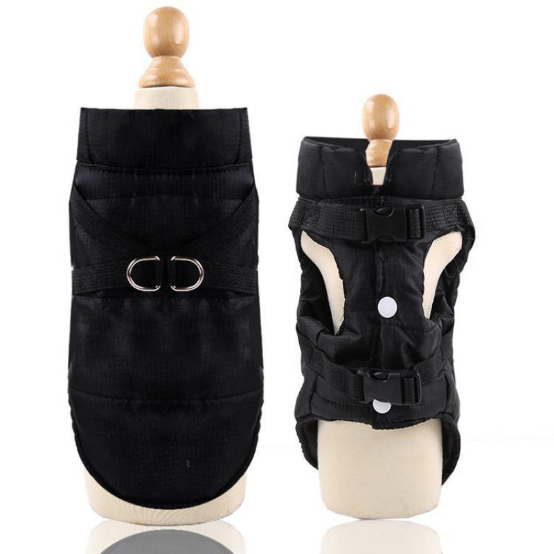 JMT-701514 Waterproof Cold Burst Wash Dog Vest Coat in Red or Black - Sizes XS to 2XL
