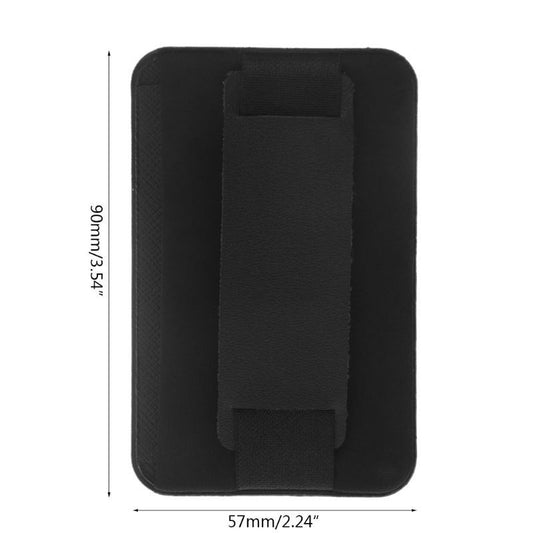 JMT-701578 Lycra Mobile Phone Back Sticker Card Holder – Imitation Leather, 58x92mm, Plain Design