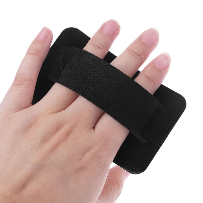 JMT-701578 Lycra Mobile Phone Back Sticker Card Holder – Imitation Leather, 58x92mm, Plain Design