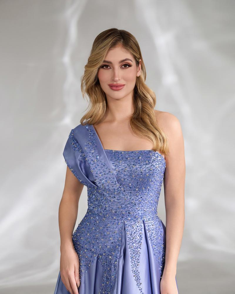 JMT-701962 Elegant Women's Evening Gown in Blue, Model SH0140