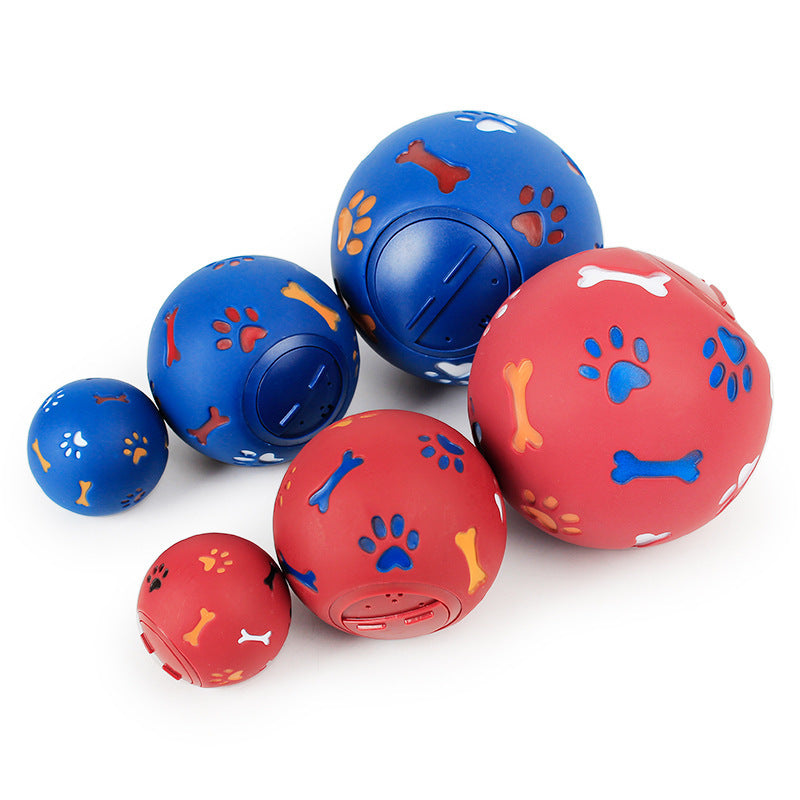 JMT-702026 Durable Rubber Pet Toy - Bite-Resistant Spherical Rotating Ball for Playtime