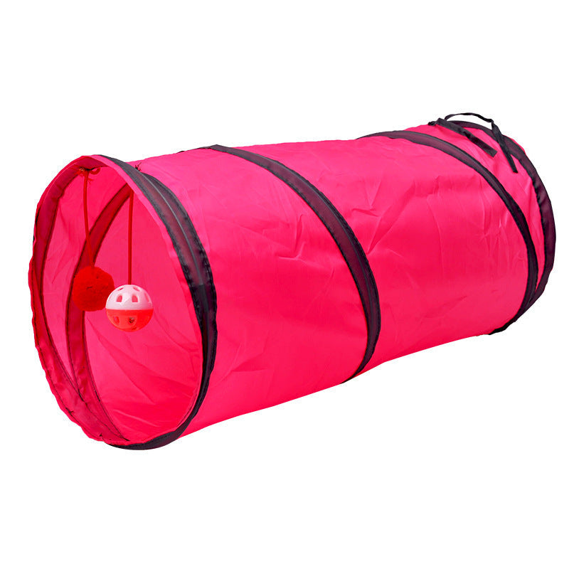 JMT-702858 Dual-Entry Cat Tunnel with Foldable Polyester Design for Fun Playtime