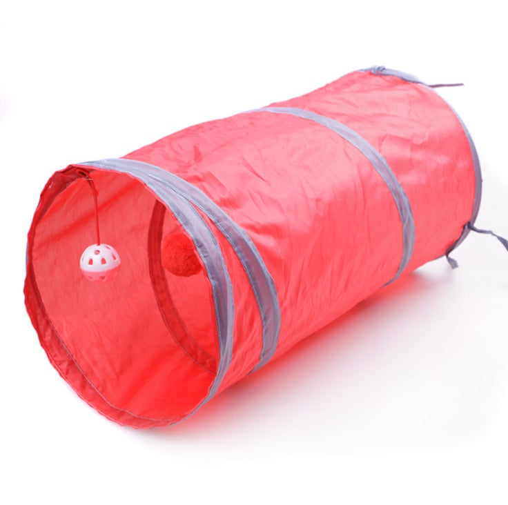 JMT-702858 Dual-Entry Cat Tunnel with Foldable Polyester Design for Fun Playtime