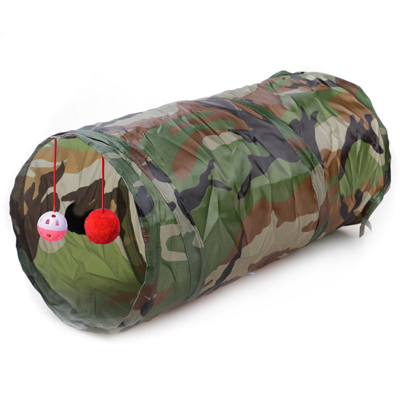 JMT-702858 Dual-Entry Cat Tunnel with Foldable Polyester Design for Fun Playtime