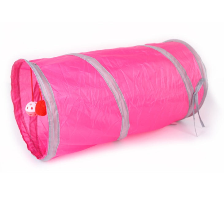 JMT-702858 Dual-Entry Cat Tunnel with Foldable Polyester Design for Fun Playtime