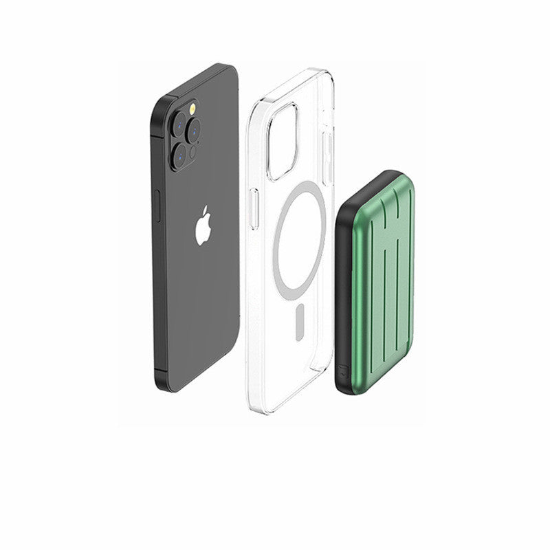 JMT-703050 Magnetic 15W Wireless Power Bank with 5000mAh Capacity - Available in Blue, Green, and Gray