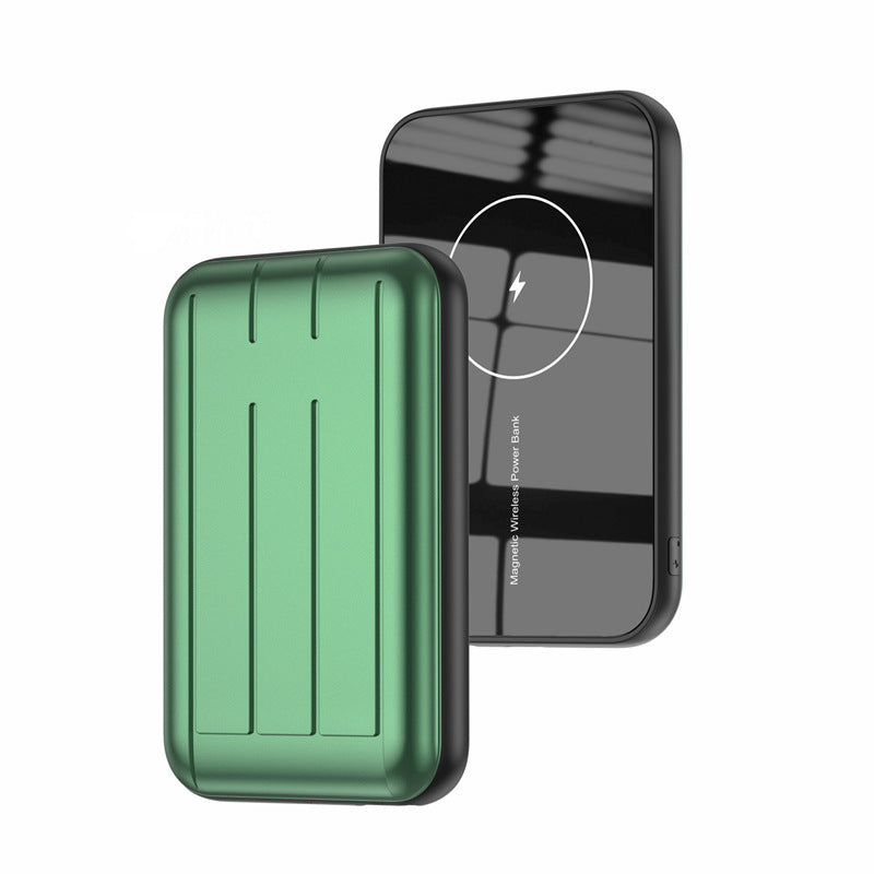 JMT-703050 Magnetic 15W Wireless Power Bank with 5000mAh Capacity - Available in Blue, Green, and Gray