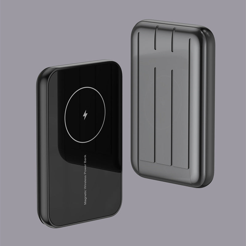 JMT-703050 Magnetic 15W Wireless Power Bank with 5000mAh Capacity - Available in Blue, Green, and Gray
