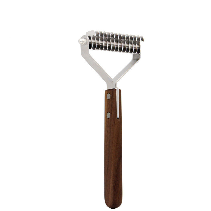 JMT-703114 Beech and Walnut Wooden Dog Comb - Multiple Sizes Available