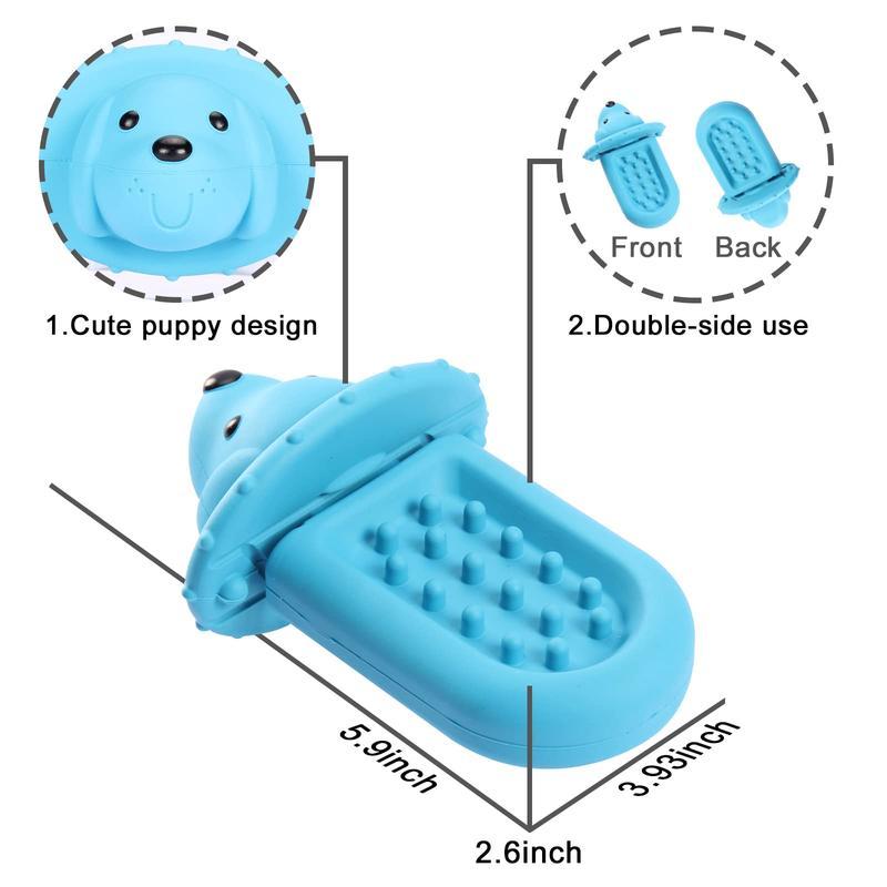 JMT-703178 Soft Rubber Dog Toy and Peanut Butter Slow Feeder Pad for Crate Training and Anxiety Relief