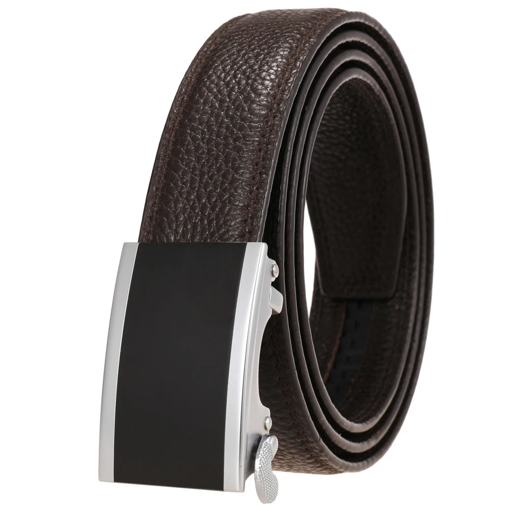 JMT-703626 Men's Genuine Leather 3.0CM First Layer Belt - Durable Fashion Accessory